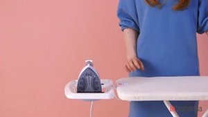 Как использовать стационарную подставку для парового утюга на гладильной доске Brabantia