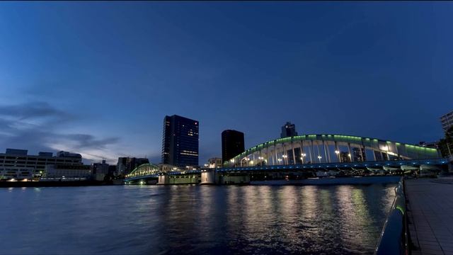 Kachidoki Bridge Time Lapse 4K (Nikon D810) смотреть онлайн