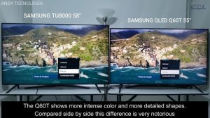 SAMSUNG TU8000 vs SAMSUNG Q60T: Crystal UHD vs QLED Dual LED - ENGLISH SUBTITLES