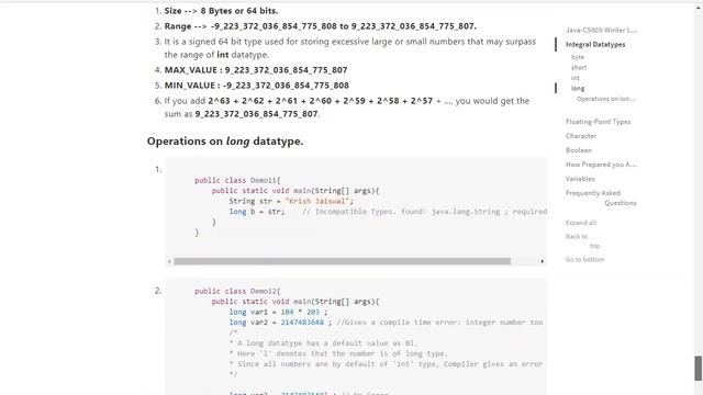 Antern is up with Java Fundamentals Course Notes. смотреть онлайн