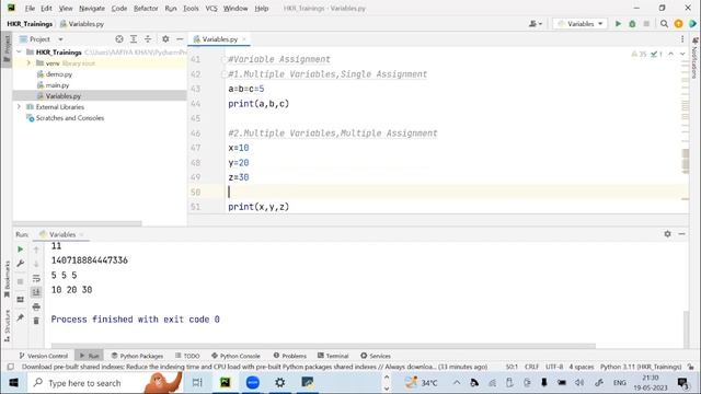 Variables & Data Types In Python | Python Programming | Python Tutorial For beginners- HKR Training