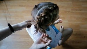 Объемные косы с помощью резинок