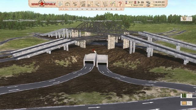 Строим автодорожные развязки в Soviet Republic #4