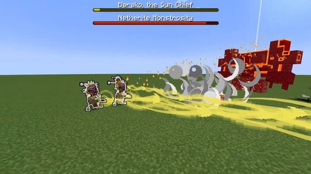 Barako The Sun Chief(Mowzie's Mobs) Vs L_Ender's Cataclysm Bosses - Minecraft Mob Battle