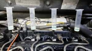 SsangYong New Actyon - замер обратки после замены обратного клапана форсунки.