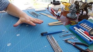 Инструменты для лепки, поверхность, рабочее месте. Пластилин, полимерная глина, MonsterClay.