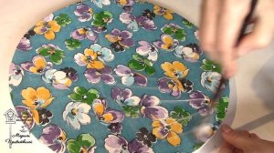 Декор картонной коробки// Декупаж тканью