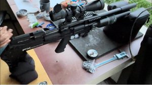 Первый отстрел с FX Maverick  компакт 2.2 гр  Jsb  14.0 в гонг