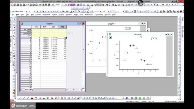 2D Scatter plot in OriginPro смотреть онлайн