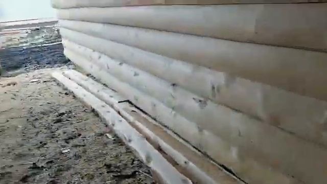 Сруб бани дома в лапу полулафет. смотреть онлайн