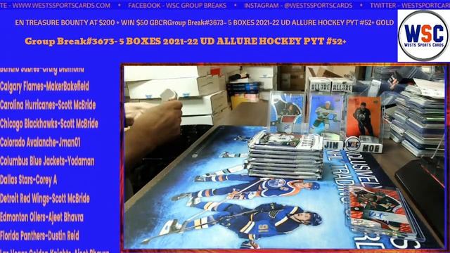 Group Break#3673- 5 BOXES 2021-22 UD ALLURE HOCKEY PYT #52+ GOLDEN TREASURE BOUNTY AT $200+ смотреть онлайн