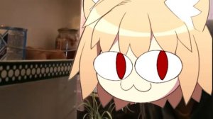 Неко арк реально не понимает что вы делаете в ее холодильнике