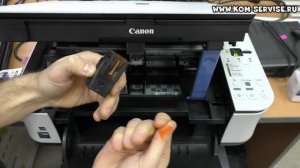 Устанавливаем новые картриджи в струйный МФУ Canon MP250. Ошибка E16.