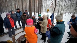 Новогодняя встреча туристов турклуба "УРАЛМАШ", на точке, у костра. 2 января 2023 года.