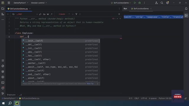 Python string methods | Dunder methods