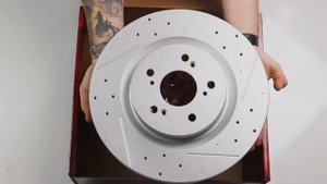 Передние перфорированные тормозные диски POWERSTOP Evolution и Артикул: CBR3460
