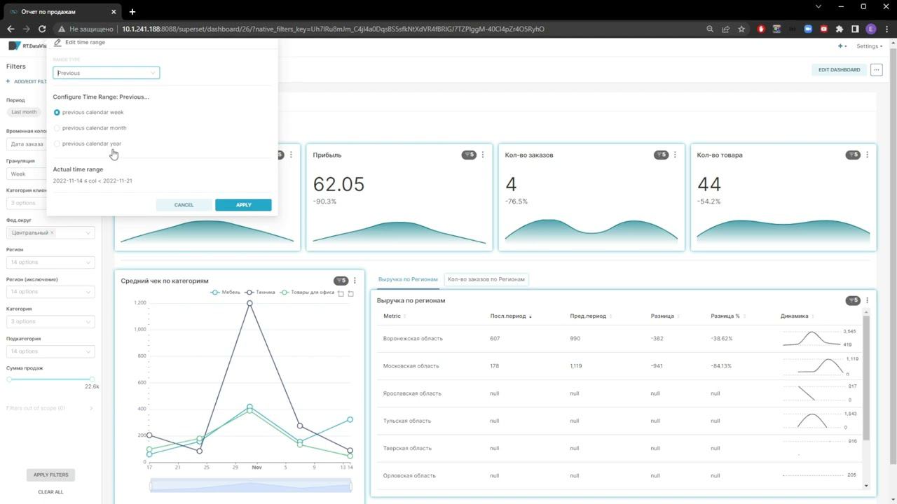 2.3. RT.DataVision. Работа с фильтрами.