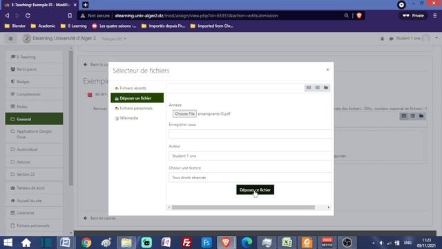 Moodle Création des devoirs смотреть онлайн
