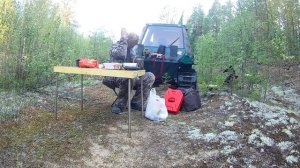 Гусеничный вездеход Хома. Поездка на рыбалку часть 1
