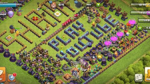 Clash of Clans 15тх пробую новый микс в легендарной лиге,атакую пехотой с квинхилом и супербоулерам