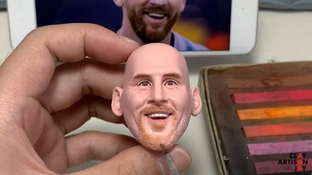 Lionel Messi sculpture handmade from polymer clay the full sculpturing processClay Artisan JAY