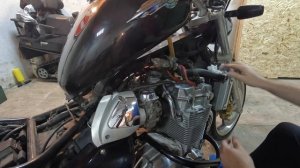 Замена термостата на мотоцикле Honda x4 за 250р