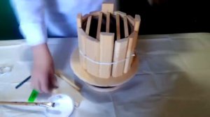 Кашпо на ножках для цветов своими руками / Кашпо из деревянных реек / Handmade flower pot