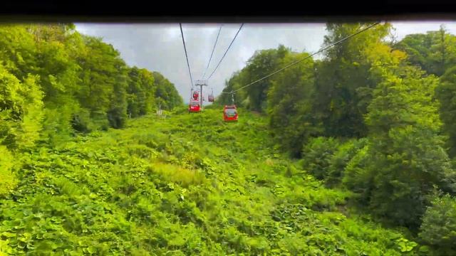 Едем в Красную Поляну. Закат в горах. Окрестности.