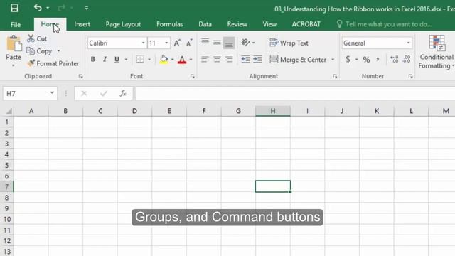 UNDERSTANDING HOW THE RIBBON WORKS IN EXCEL 2016 смотреть онлайн