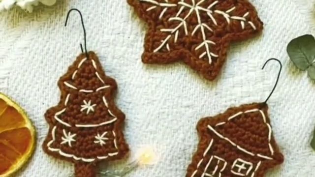готовим украшения на? ЁЛКУ? вяжем пряники ??
