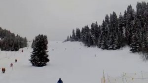 Skiing in Villars, Switzerland