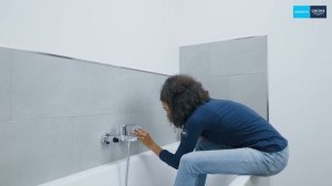 Как установить настенный держатель ручного душа GROHE QuickFix