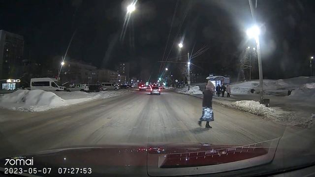 70mai основная камера ночью FullHd 60кс в одноканальном режиме 1