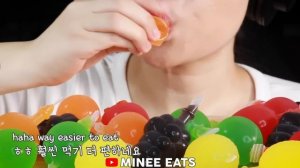 ASMR Tiktok Fruit Jelly Challenge (Dely-Gely) Eating Sounds Mukbang