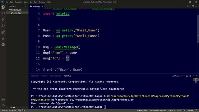 Send Email Using Python | starttls() & SMTP_SSL() | Gmail Ports 587 & 465 | Google App Password