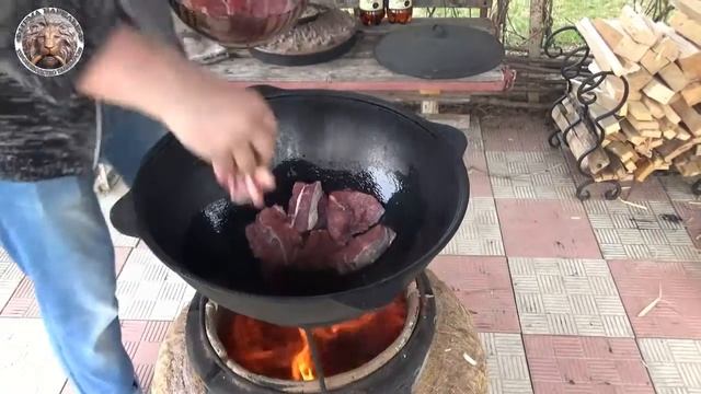 Приготовление хашламы в казане на тандыре от ФИРМЫ "БАРЕЛЬЕФ".