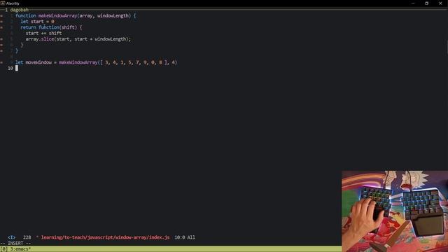 A practical example about closures in JavaScript