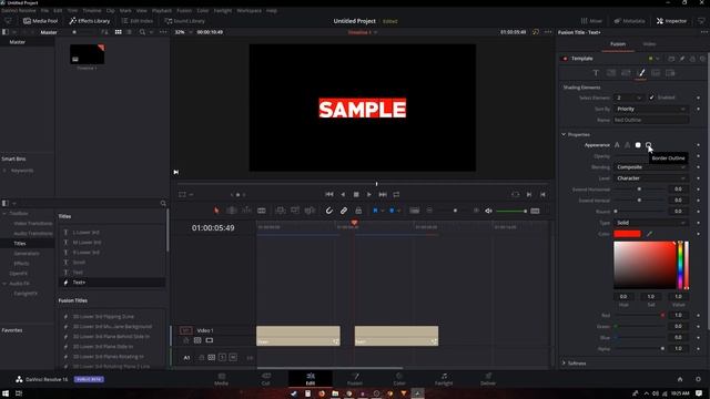 AUTO SCALE TEXT BOX (Responsive Design) - DaVinci Resolve 16 Tutorial
