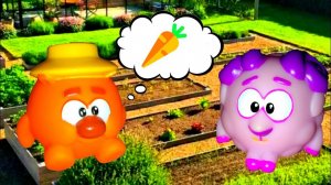 смешарики ловушка для Копатыча КТО ВЫРЫВАЕТ МОРКОВКУ?