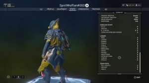 Warframe My Character Stats & Mods