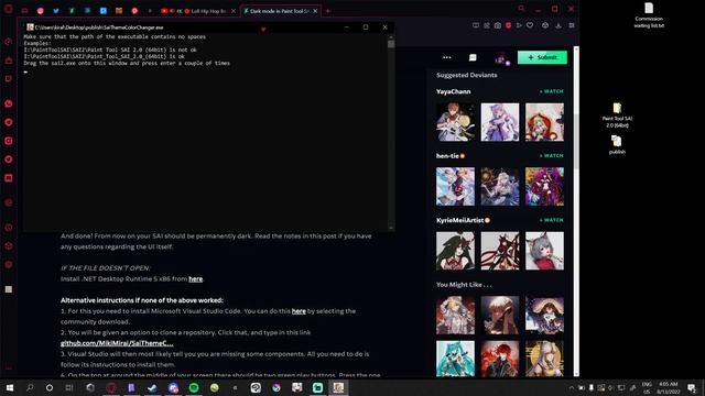 Dark mode in Paint Tool SAI2