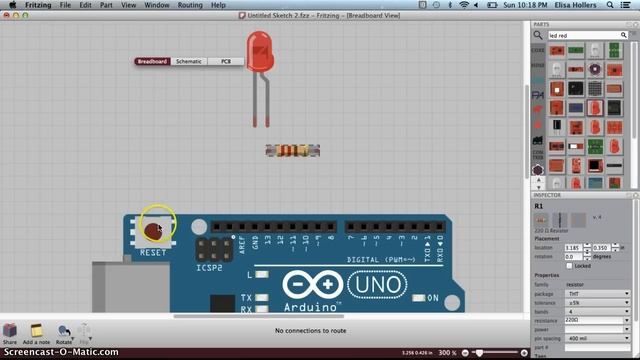LED Blink with Fritzing смотреть онлайн