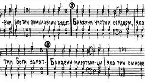 Во Царствии Твоем, Киевское. Партия Бас, мужской хор.