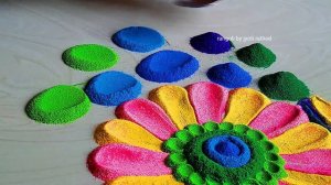 #1471 Diwali rangoli designs   navratri rangoli design   satisfying  video   sand art
