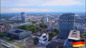 Германия г. Кёльн обзор с высоты птичьего полета.