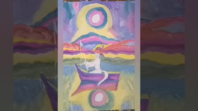 Нарния.Для начинающих"Котик на рыбалке"часть 3.Гуашь смотреть онлайн