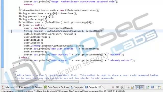 Java Secure Coding: Authentication 3 1 Password Storage