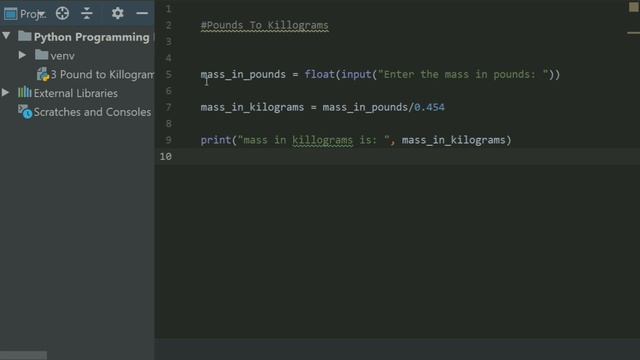 Starting out With Python Chapter 2 exercise Program 3    Pounds To Kilograms Python Program