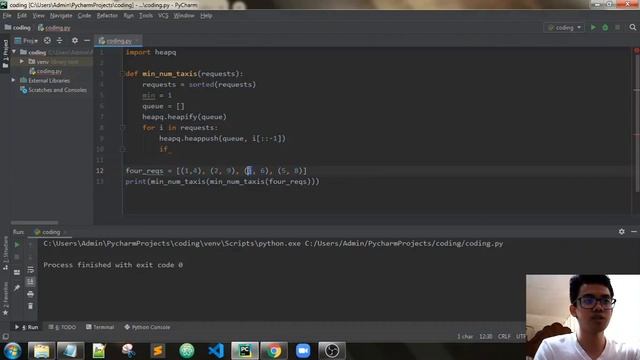 DSA Review | Part 33: Problem Solving using Priority Queue/Heap in Python - Minimum number of taxis