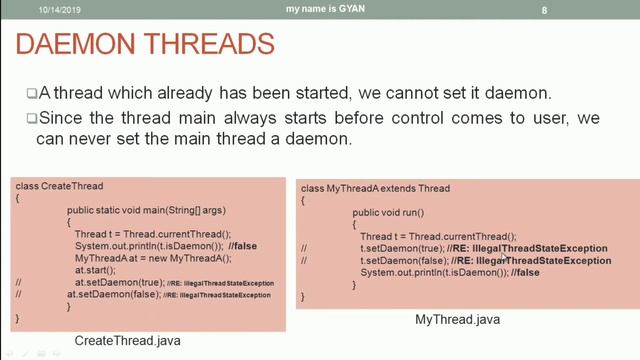 Multithreading in Java | #23 | Daemon Thread | isDaemon() setDaemon() | IllegalThreadStateExceptio смотреть онлайн